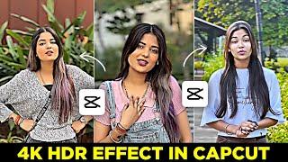 High Quality HDR Video Editing In Capcut | Capcut 4K Hdr Video Editing | Capcut Hdr Tutorial