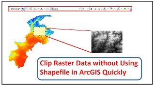 How to clip raster data without using Shapefile in ArcGIS