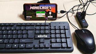 Playing Minecraft With Keyboard And Mouse In Mobile!