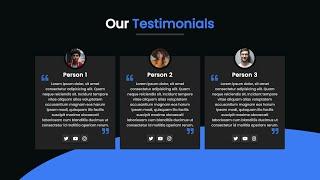 Responsive Testimonial Page Section using Html and CSS