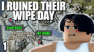 I RUINED THIS CLAN'S WIPE DAY IN ROBLOX RUST - Solo Fallen Survival (S5E1)