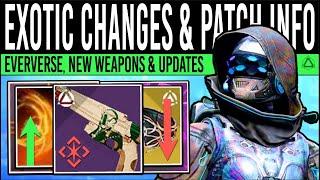 Destiny 2: BIG PATCH CHANGES & EXOTIC UPDATES! Solstice EVERVERSE, Weapon Tuning, FREE Dust (6 Aug)