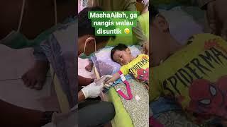 Karena lg sakit, perlu cek darah jd harus disuntik #anakhebat #anaksholeh #shorts