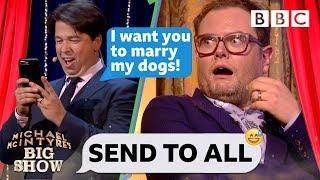 Michael McIntyre’s hilarious dog wedding text prank on chatty man Alan Carr    - Send To All