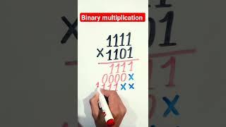 Binary number multiplication #viral #trending #maths #binary #multiplication #newtrick #shorts