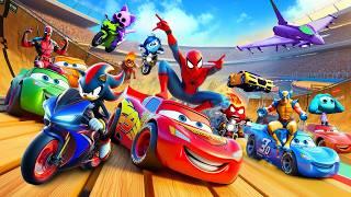 GTAV SPIDER - MAN 2️, FIVE NIGHTS AT FREDDY'S, THE AMAZING DIGITAL CIRCUS Join in Epic Stunt Racing