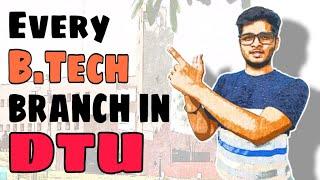 Every B.Tech branch in DTU (Delhi Technological University)