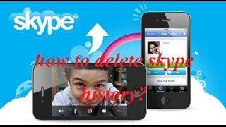 how to delete skype history?