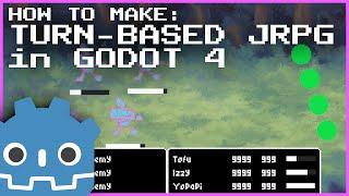 How To Make a 2D Turn-Based JRPG in Godot 4 -- Pt 1: Battle Layout, Menus, GUI, RPG Tutorial