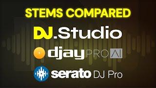 STEM quality comparison between DJ.Studio, DJ Pro AI, and Serato Pro DJ