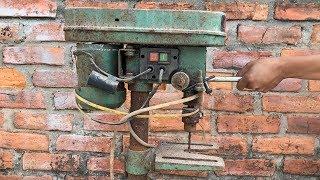 Restoration Vertical Drilling Machine | Restore Old Rusty Pillar Drill