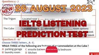 26 August IELTS exam predicted Hard listening test | IDP & BC REAL EXAM LISTENING TEST 2023