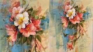 Mastering Flowers with Acrylics,  Azaleas and Bumble Bee with David Jansen