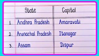 States and Capitals of India | Indian States and Their Capitals and Union Territories  2024