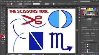 How to Cut Paths and Shapes in Adobe Illustrator - The Scissors Tool