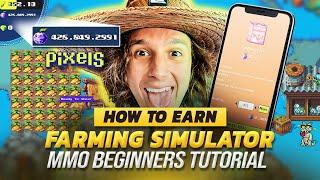 Pixels - How to earn money $$ playing pixels for beginners | Farming simulator