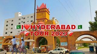 TOUR OF HYDERABAD PAKISTAN\\The Hi-Tech City//hyderabad PakistanWalking EXTREME BUSY Streets