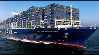 Top 10 Biggest Container Ships Floating on Waves in Ocean