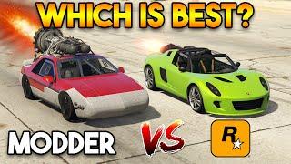 GTA 5 ONLINE ROCKET VOLTIC VS MODDED ROCKET CAR (WHICH IS BEST?)