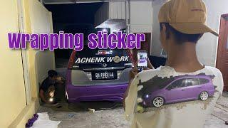 Wrapping sticker honda stream ungu | stiker mobil | ungu mempesona | ada pak is viral