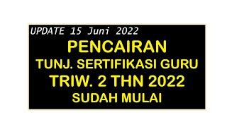 TUNJANGAN SERTIFIKASI GURU (DAERAH YANG SUDAH MENCAIRKAN TRIWULAN 2 TAHUN 2022 )