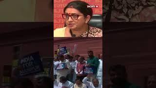 Smriti Irani Slams Opposition For Running Away From Manipur Issue In Parliament #Shorts Manipur News