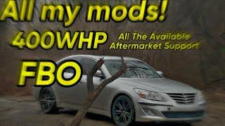 All The Mods I Have On The Hyundai Genesis Sedan 4.6! And aftermarket support!!