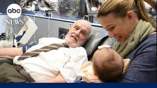 Man who saved 2.4 million babies by donating blood dies at 88