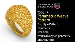 Saggy3dm Tools June 2023 Update - 17 Parametric Triangular Pattern Creator (on any geometry).