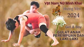 Vật nam nữ hay nhất 2024^Young girls and boys wrestling^Ký Sự Plus