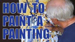 Acrylic painting tutorial. How to paint an abstract painting from start to finish