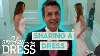 Sister Brides Try To SHARE One Wedding Dress! | Say Yes To The Dress