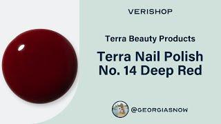 Terra Beauty Products Terra Nail Polish No. 14 Deep Red Review