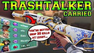 Biggest Trash Talker EVER Gets CARRIED BAD! - Valorant