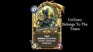 Voice Impressions: Hearthstone: Sunkeeper Tarim Voice Line