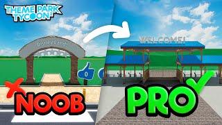 How to Build PRO Theme Park Tycoon 2 ENTRANCE! (Tutorial) 