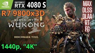 Black Myth Wukong RTX 4080 SUPER, RYZEN 7 9800x3D, 1440p, 4K MAX, Benchmark