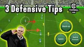 3 Tips & Tricks That Will Fix 99% of Your Defence  eFootball 2025 Mobile