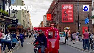 London Summer Walk  West End, Piccadilly Circus to SOHO | Central London Walking Tour [4K HDR]