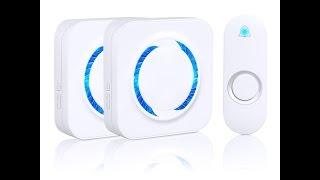 OTHWAY Wireless Doorbell - Long Range Door Chime Kit 1 Push Button with 2 Plugin Receivers