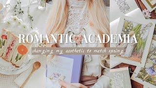 romantic academia aesthetic transformation  welcoming spring + vintage vibes