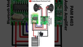 PAM8403 Bluetooth Audio Amplifier Kit Connection #shorts