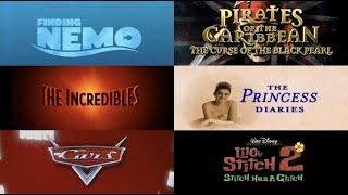 Walt Disney Pictures movies title cards from trailers (2000-2006)