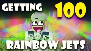 Getting 100 Rainbow Jets In Pop It Trading - Roblox