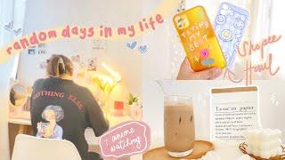 VLOG 02  mini shopee haul, random days, watching anime