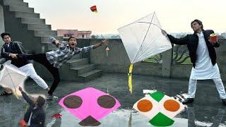 Big Plastic bags Kite Vs Big Gudda in Rain day