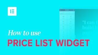 How to Make Price Lists in WordPress with Elementor