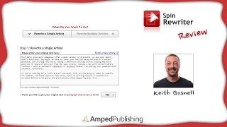 Article Spinner Software - Spin Rewriter 7.0 Review