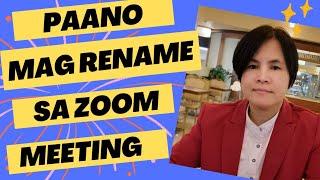 How to Rename in Zoom Meeting / Paano ang rename sa zoom meeting