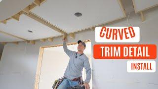 Tricks for MAKING WOOD BEND: Modern Curved Tray Ceiling Trim Install